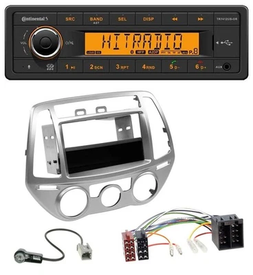 Continental MP3 Bluetooth AUX USB Autoradio für Hyundai i20 (12-14) man. Klima - Bild 1 von 4