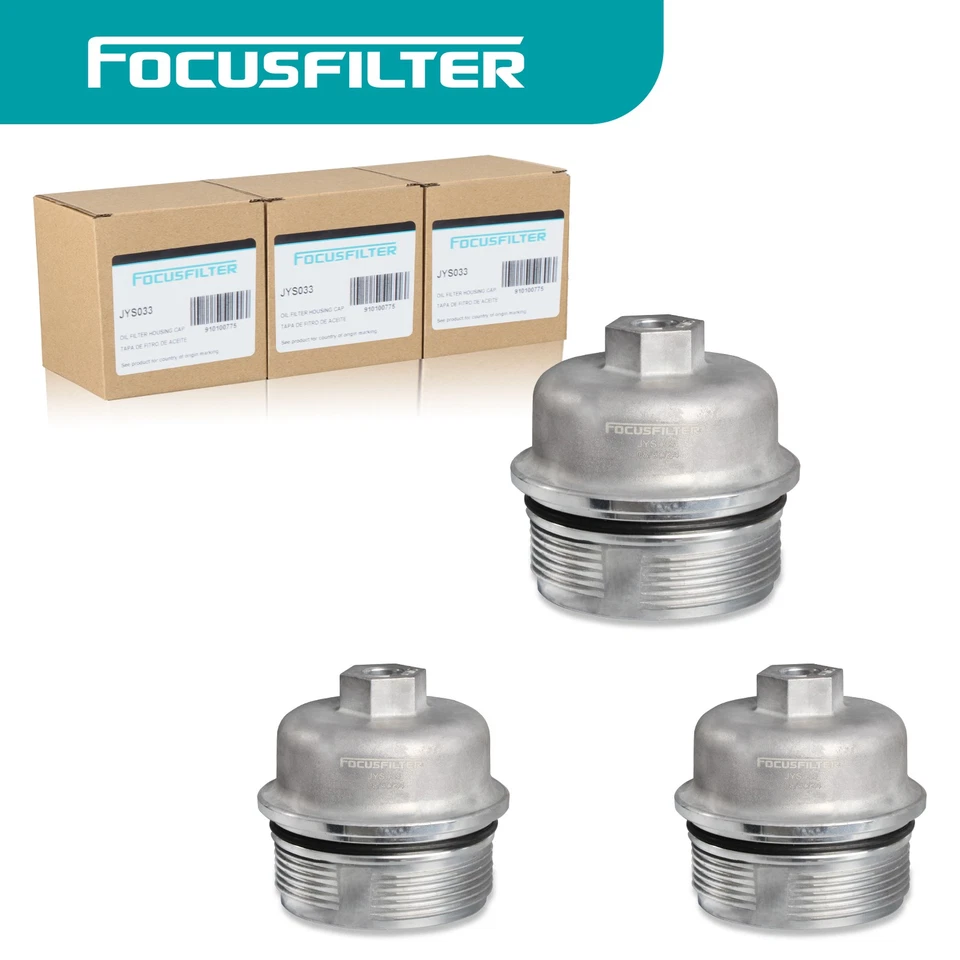 Cubierta de carcasa de filtro de aceite de motor premium 3 piezas Focusfilter 12583470 para Cadillac Foto 1 de 4