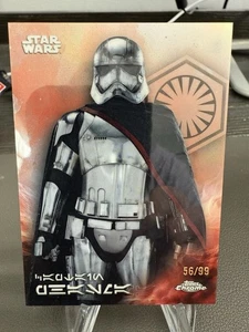 2025 Star Wars- Topps Chrome Captain Phasma Aurebesh #/99 AV-19 - Picture 1 of 2