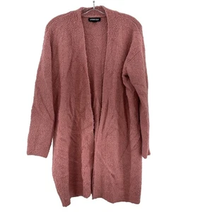 Lands' End Pink Open Front Long Sleeve Cardigan Girls Size 10-12 - Picture 1 of 4