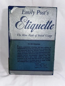 Etiquette Emily Post “The Blue Book Of Social Usage”  Printed In 1945 - Picture 1 of 11