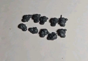 Warhammer 40k Kill Team Bits Cadian Kasrkin Trooper Bare & Helmet Heads Set - Picture 1 of 1