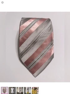 Donald J. Trump Tie Signature Collection Pink/Gray Silk Executive Career Work - Picture 1 of 5