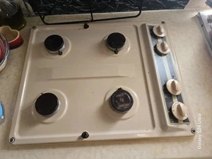 Caravan LPG Gas Hob 4 Burner Vanette Cream - Picture 1 of 7