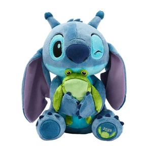 New Hong Kong Disney 2025 Stitch With Frog 13 Inches Plush Doll Toy - Picture 1 of 5