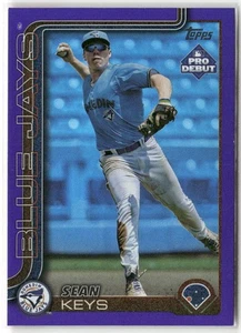 2025 Topps Pro Debut Baseball Sean Keys #PD-10 Purple Foil /299 - Picture 1 of 2
