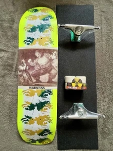 Madness 8.375 Wide Skateboard Deck Tensor Trucks And Hazard Wheels With Griptape - Picture 1 of 8