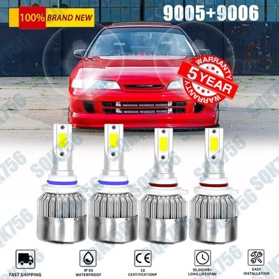 4pc LED Headlight Bulbs Kit 6000K For Acura Integra 1994-2001 High Low Beam Lamp - Image 1 of 4