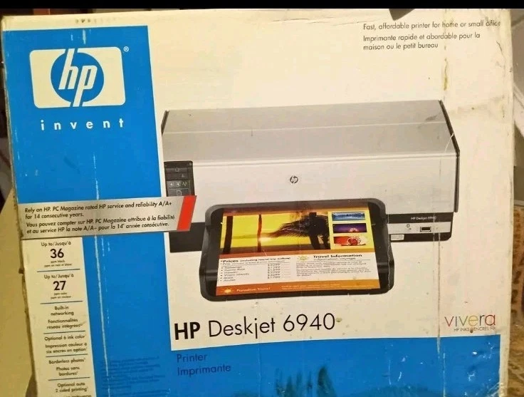 New - Open Box HP Deskjet 6940 C8970A Color Inkjet Printer | 1200dpi - Image 1 of 1