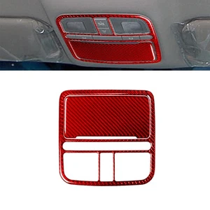2Pcs For Hyundai Azera 2006-11 Red Carbon Fiber Front Reading Light Panel Cover - Picture 1 of 10