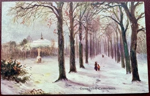 Vintage coloured painted Postcard, Dana John, Canterbury, Kent - Picture 1 of 2