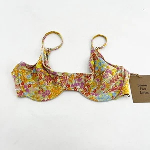 Neu mit Etikett Revolve x Stone Fox Bügel-Bikini-Top Schwimmen Blumenfelder Druck Größe XL - Bild 1 von 3