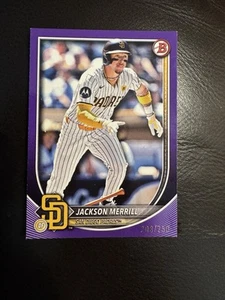 2025 Bowman #64 Jackson Merrill Purple /250 Paper - Picture 1 of 2