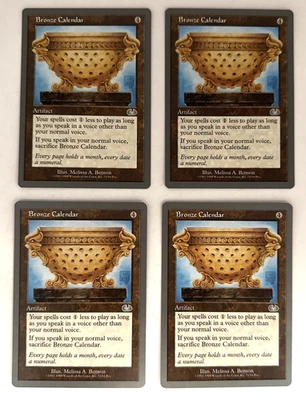 MTG X4 **Bronze Calendar X4 Playset  Unglued NM Unplayed Regular  SellbyCyn - Image 1 of 4