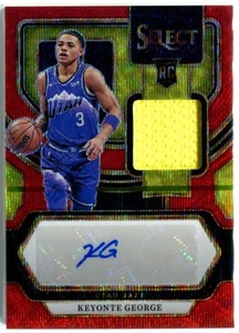 KEYONTE GEORGE 2023-24 Select RED WAVE PRIZM JERSEY PATCH AUTO RC Rookie Jazz  - Picture 1 of 2