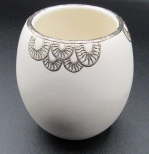 RARE Emilia Castillo Ceramic & Silver Small Vase - Custom Piece!!! - Picture 1 of 4
