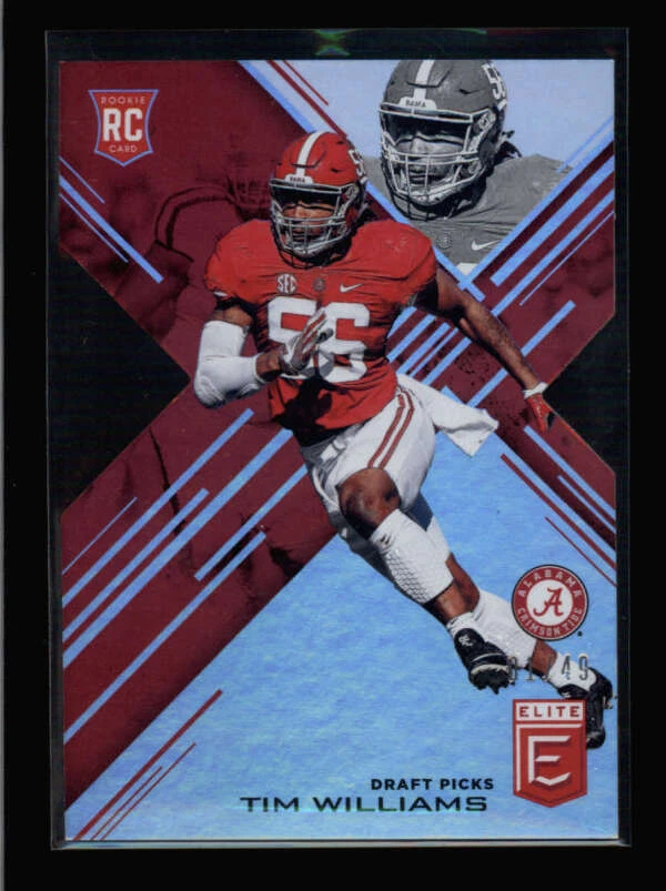 TIM WILLIAMS 2017 DONRUSS ELITE COLLEGIATE #114 ROOKIE RAINBOW #01/49 AZ6240 - Image 1 of 1
