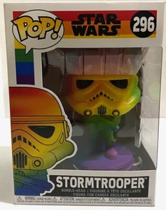 FUNKO POP 2021 PRIDE MONTH STAR WARS STORMTROOPER BOBBLE-HEAD #296 - Picture 1 of 1