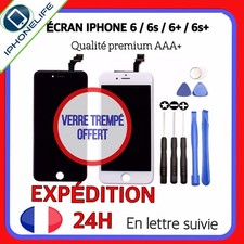 ECRAN LCD IPHONE 6 / 6 Plus / 6S / 6S Plus NOIR/BLANC+VITRE TACTILE SUR CHASSIS