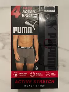 Nuevo paquete de 4 calzoncillos boxer de microfibra Puma para hombre - Imagen 1 de 2