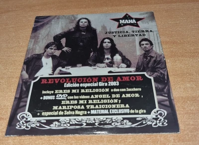 MANA & SANTANA Justicia tierra y libertad RARE SPAIN PROMO CD SINGLE TOUR DATES - Image 1 of 3