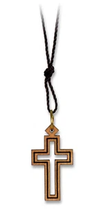 Halskette "Kreuz" Olivenholz aus Israel (*NEU*) - Picture 1 of 1