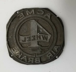 printing letterpress printer block Acme Air Brakes 4 Wheel  - Picture 1 of 3