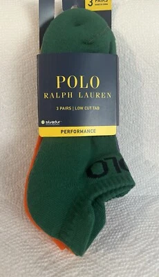 Hombres Polo Ralph Lauren Corte Bajo Tab Rendimiento Calcetines 3 Pares Talla 6-12.5  Foto 1 de 3
