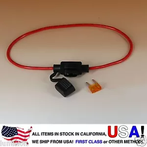 NEW MINI BLADE Style APM ATM Inline 16AWG Fuse Holder (Water Proof) + 5AMP FUSE - Picture 1 of 1