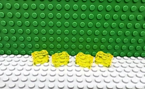 Lego 4 Trans Yellow 1x2 brick block NEW - Picture 1 of 1