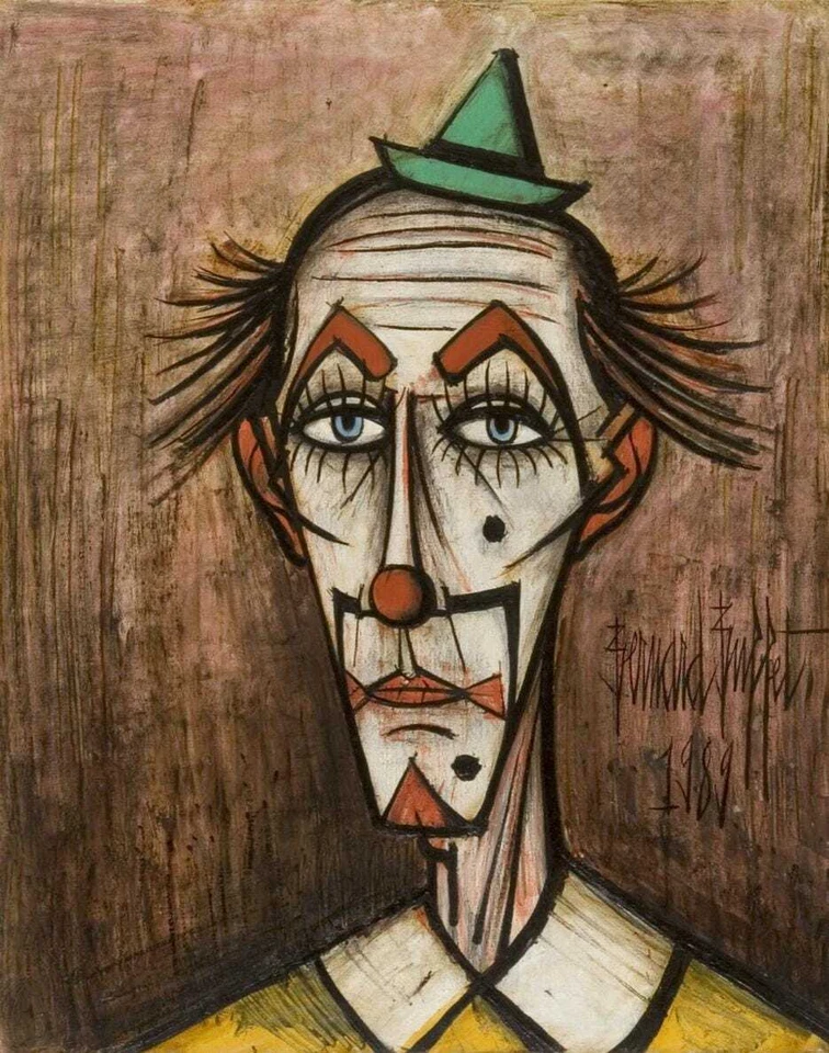 Clown by Bernard Buffet Quality Print - Frame Me Foto 1 de 2