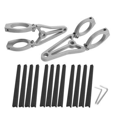 Soporte de montaje de tubo de horquilla de faros universal para motocicleta Bobber Café Racer Foto 1 de 4