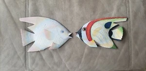 Colorful Tropical Fish Marine  Wall Art Coastal Nautical  Decor Set of 2 - Picture 1 of 9