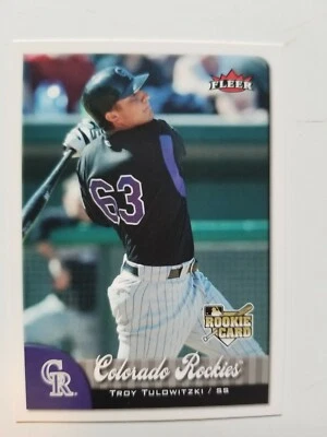 2007 Fleer Troy Tulowitzki #14 ROOKIE Colorado Rockies  - Image 1 of 2