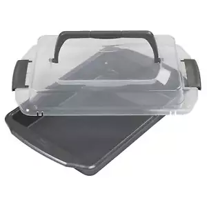 13 x 9-inch, Wilton Bake It Better Steel Non-Stick Oblong Cake Pan with Lid - Picture 1 of 13