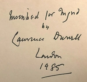SIGNED Lawrence Durrell - Quinx - 1st/1st 1985 Faber in Dustwrapper - Excellent - Picture 1 of 9