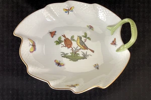 Herend Rothschild Bird 8 Inch Leaf Dish 204 RO - Picture 1 of 8