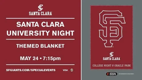 SF GIANTS BLANKET SANTA CLARA UNIVERSITY NIGHT BRONCOS SGA 2019 SAN FRANCISCO Cover