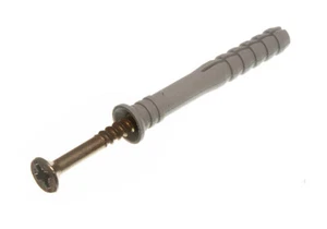 New 400 X Nylon Hammer Frame Fixings Rawl Masonry Plugs &Amp; Screws M8 X 60mm - - Picture 1 of 1