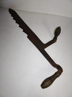 Ancien coupe foin Paille, forgé scie paysan Ferme outil ancien - Photo 1/4