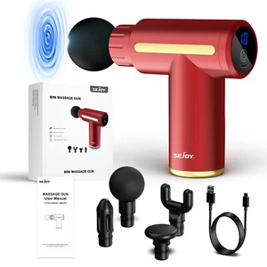SEJOY Portable Massage Gun Percussion Massager Muscle Vibration Relaxing Tissue - Picture 1 of 9