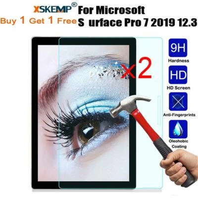 2Pcs For Microsoft Surface Pro 6 2018 Pro 7 Tempered Glass Screen Protector - Image 1 of 4