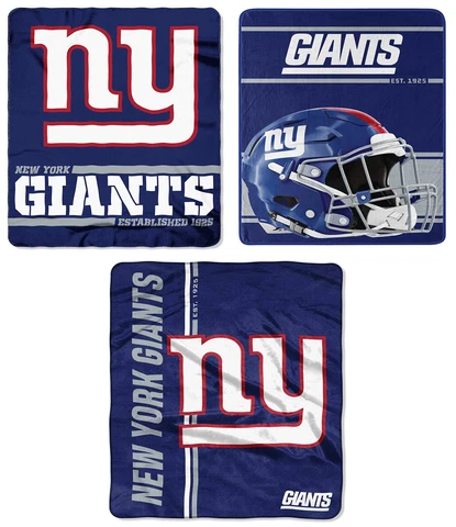 New York Giants Blanket - Bed Throw - Fleece Blanket - PICK YOUR STYLE (NFL) Cover