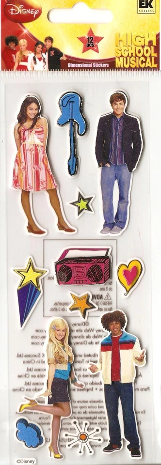 Licensed EK Success HIGH SCHOOL MUSICAL 3-D stickers 74698 FAST FREE ship! - Image 1 of 1