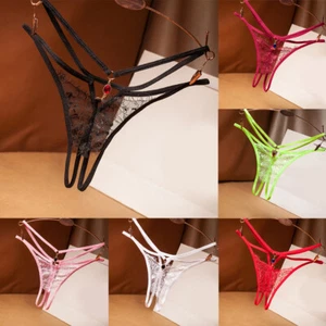 Frauen Spitzenschnur G-String Höschen Dessous Unterwäsche-Schritt T-Ba /? /? - Bild 1 von 27