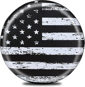 Spare Tire Cover for RV Trailer,Waterproof PVC Faux Leather Wheel Cover with Ame - Picture 1 of 12