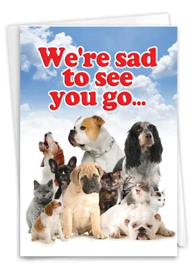 1 Tarjeta de Jubilación Divertida con Sobre - Compañeros de Trabajo Mascotas C3636RTG-US Foto 1 de 4