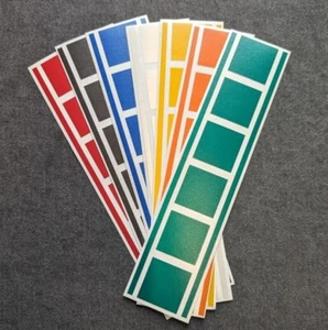 245MM x 54MM SHEET REFLECTIVE CHEVRON STICKERS - CHOOSE YOUR COLOUR - Picture 1 of 8