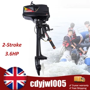 Motor fueraborda 3,6 HP de 2 tiempos motor barco refrigeración por agua sistema CDI eje corto Reino Unido - Imagen 1 de 24