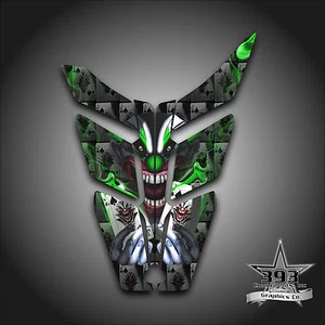 2010 - 2015 Polaris Pro RMK - Calcomanía con capucha envolvente gráficos Evil Joker verde - Imagen 1 de 1